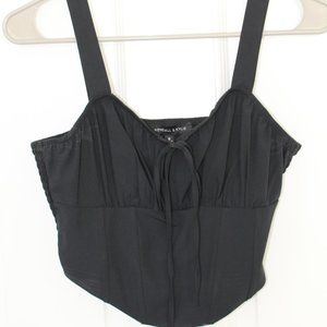 Pacsun - Kendall and Kylie Black Corset Tank Size Small